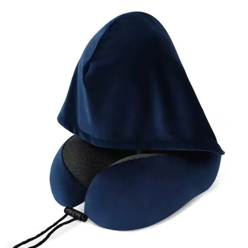 Hooded Memory Foam Travel Pillow