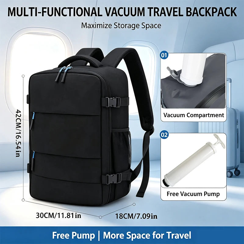 Vacuum Compression Travel Backpack — 20–35L