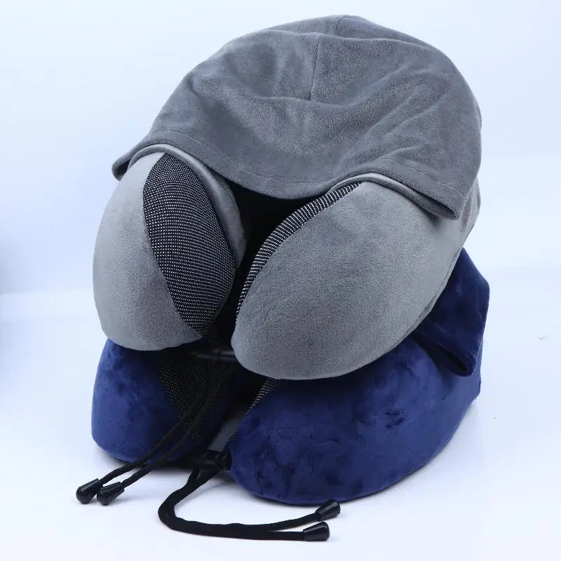 Hooded Memory Foam Travel Pillow