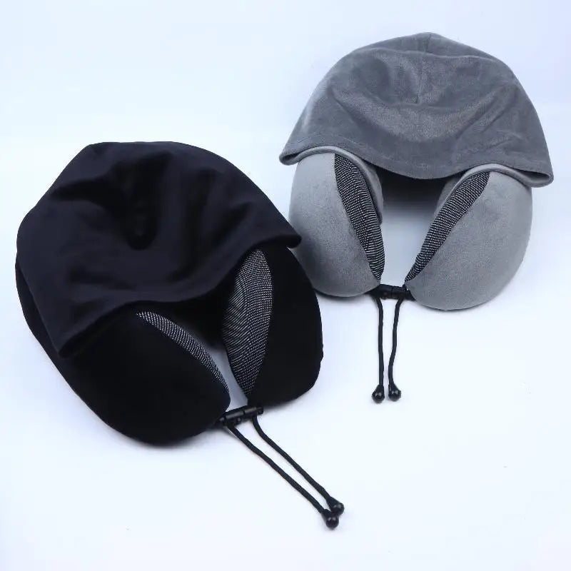Hooded Memory Foam Travel Pillow