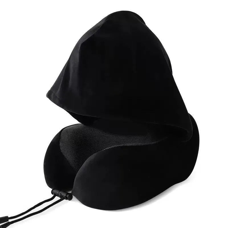Hooded Memory Foam Travel Pillow